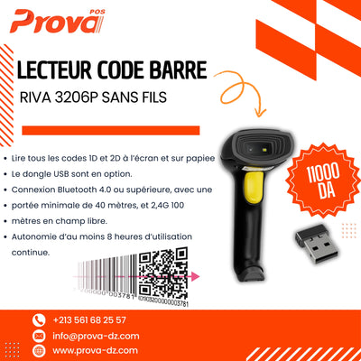 LECTEUR CODE BARRE  RIVA 3206P sans Fils